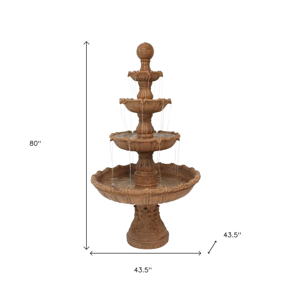 80" Brown Polyresin Garden Art HomeRoots