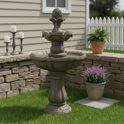 33" Brown Heavy Duty Plastic LED lights Garden Art HomeRoots