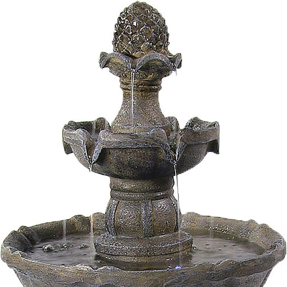 33" Brown Heavy Duty Plastic LED lights Garden Art HomeRoots