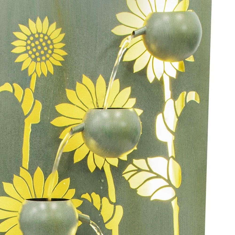 49" Light Green Steel LED lights Garden Hanging Wall or Door Decor HomeRoots