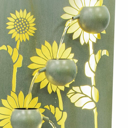 49" Light Green Steel LED lights Garden Hanging Wall or Door Decor HomeRoots