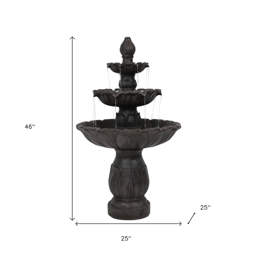 46" Dark Brown Polyresin Garden Art HomeRoots