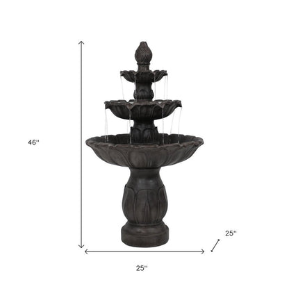 46" Dark Brown Polyresin Garden Art HomeRoots