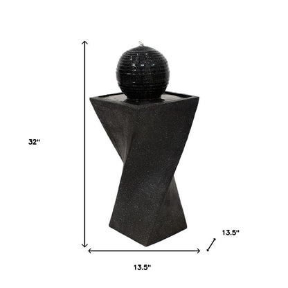 32" Black Heavy Duty Plastic LED lights Garden Art HomeRoots