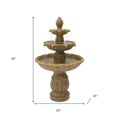 46" Taupe Polyresin Garden Art HomeRoots
