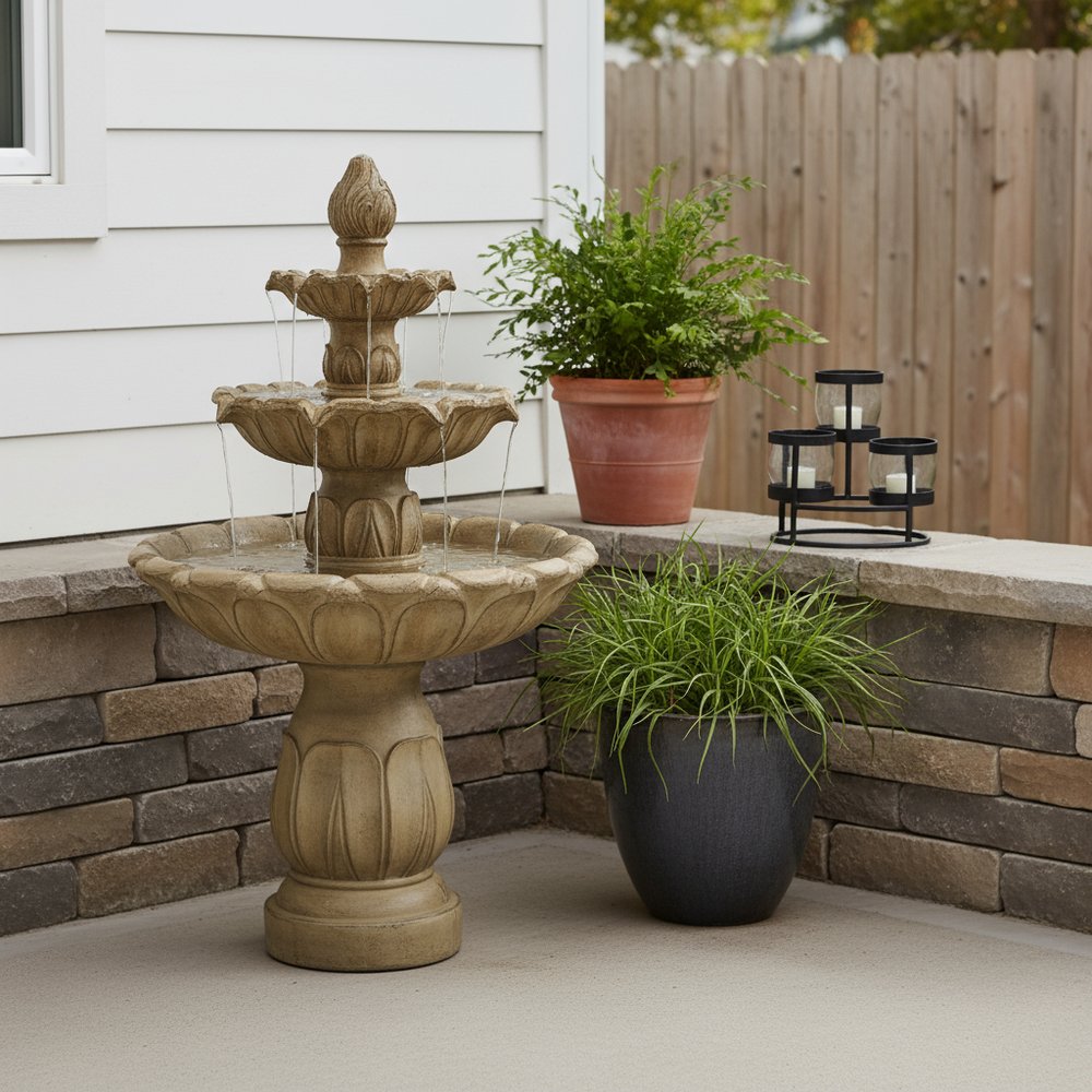 46" Taupe Polyresin Garden Art HomeRoots