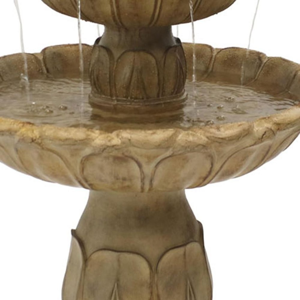 46" Taupe Polyresin Garden Art HomeRoots