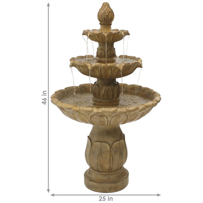 46" Taupe Polyresin Garden Art HomeRoots
