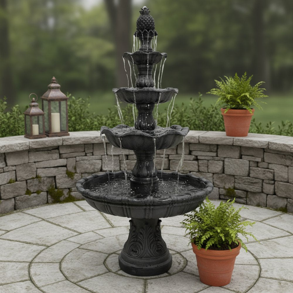 80" Black Polyresin Garden Art HomeRoots