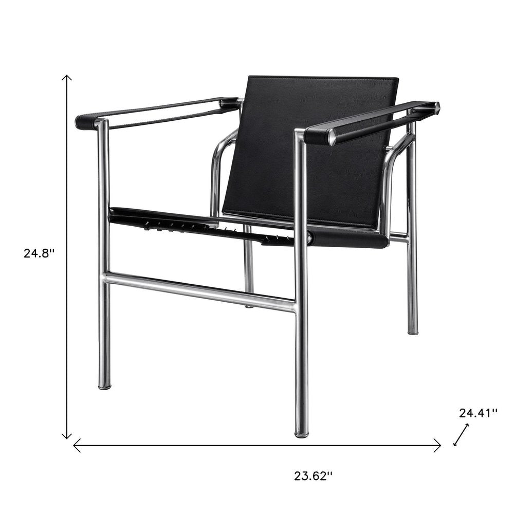24" Silver Stainless Steel Arm Chair HomeRoots