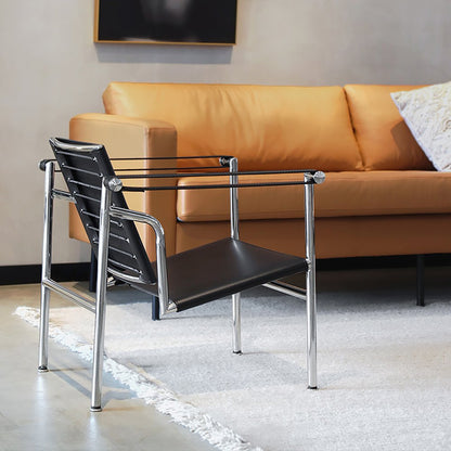 24" Silver Stainless Steel Arm Chair HomeRoots