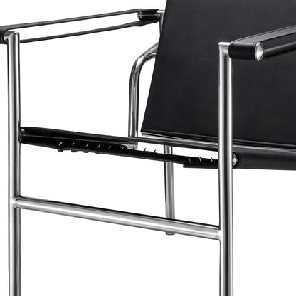 24" Silver Stainless Steel Arm Chair HomeRoots