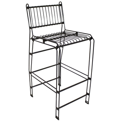21" Black Steel Outdoor Accent Chair HomeRoots