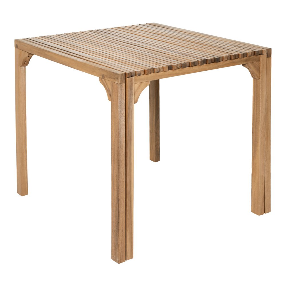 60" Natural Solid Wood Extendable Outdoor Dining Table HomeRoots