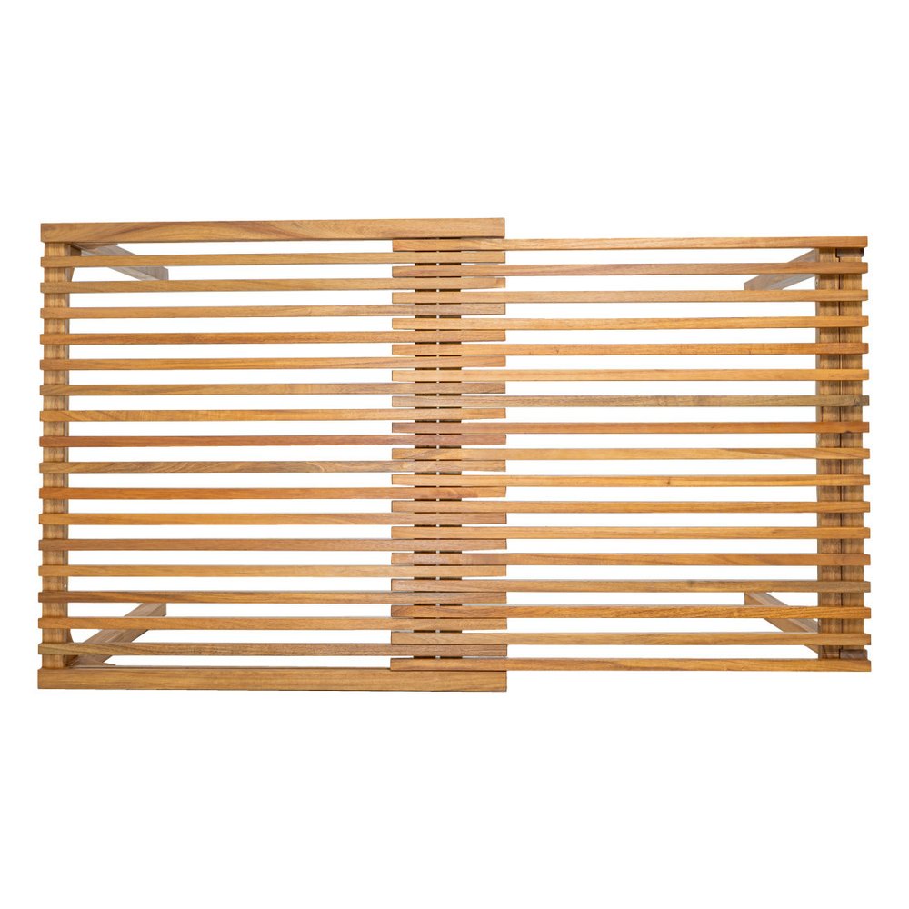 60" Natural Solid Wood Extendable Outdoor Dining Table HomeRoots