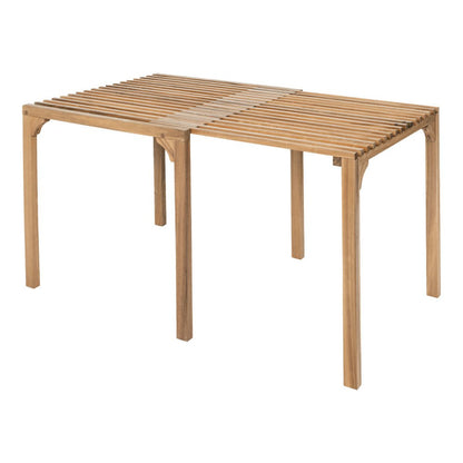 60" Natural Solid Wood Extendable Outdoor Dining Table HomeRoots