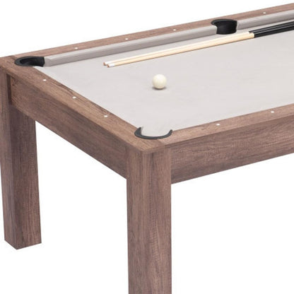 85" Brown Convertible Game And Dining Table HomeRoots