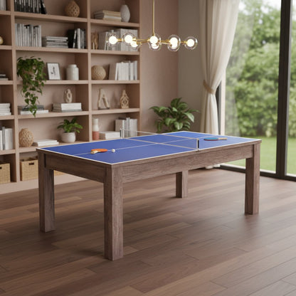 85" Brown Convertible Game And Dining Table HomeRoots