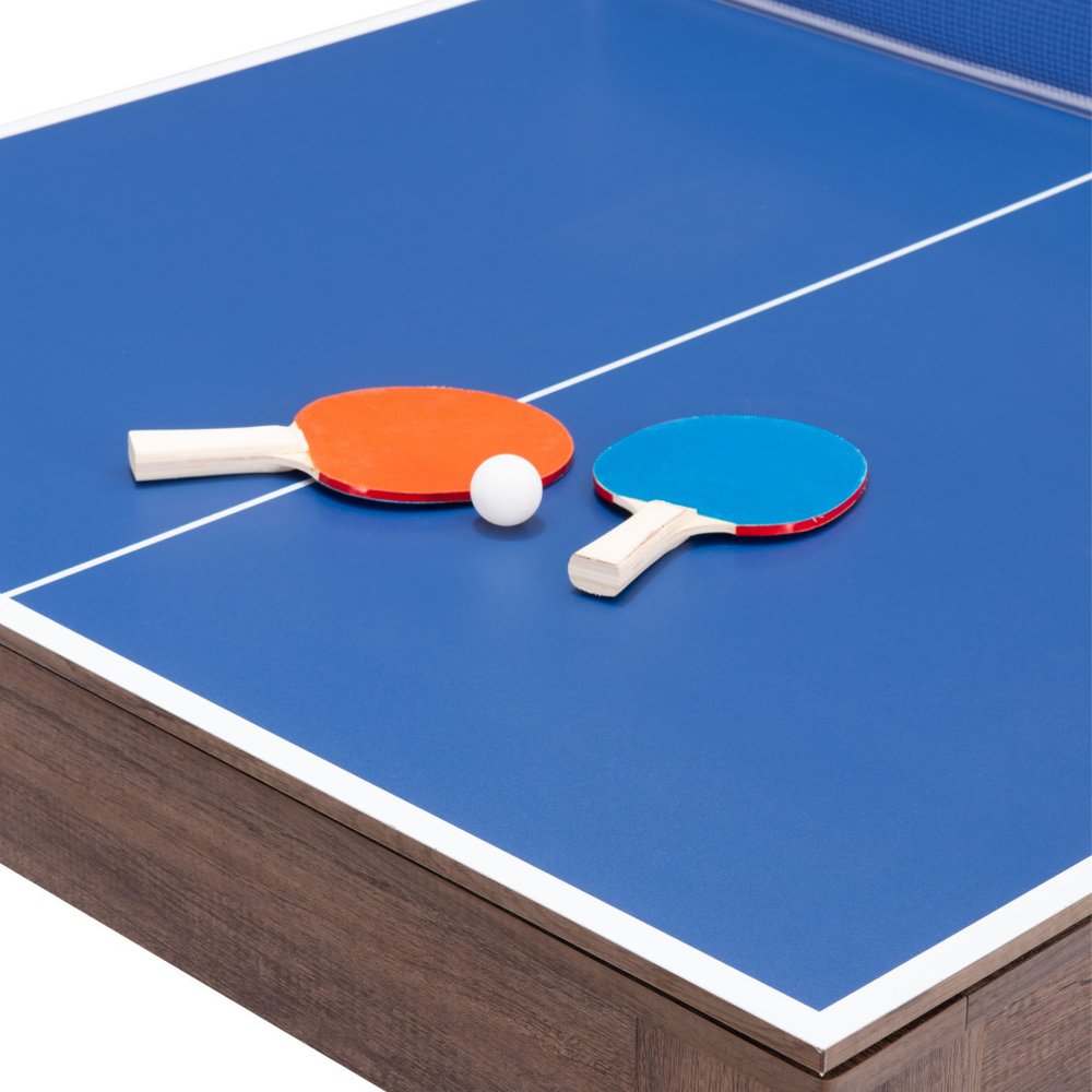 85" Brown Convertible Game And Dining Table HomeRoots