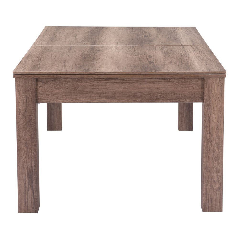 85" Brown Convertible Game And Dining Table HomeRoots