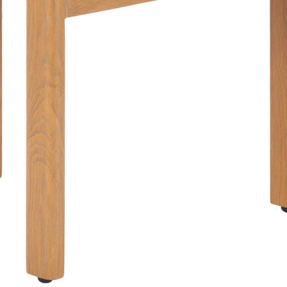 Beige And Natural Olefin And Aluminum Open Back Dining Side Chair — view 1