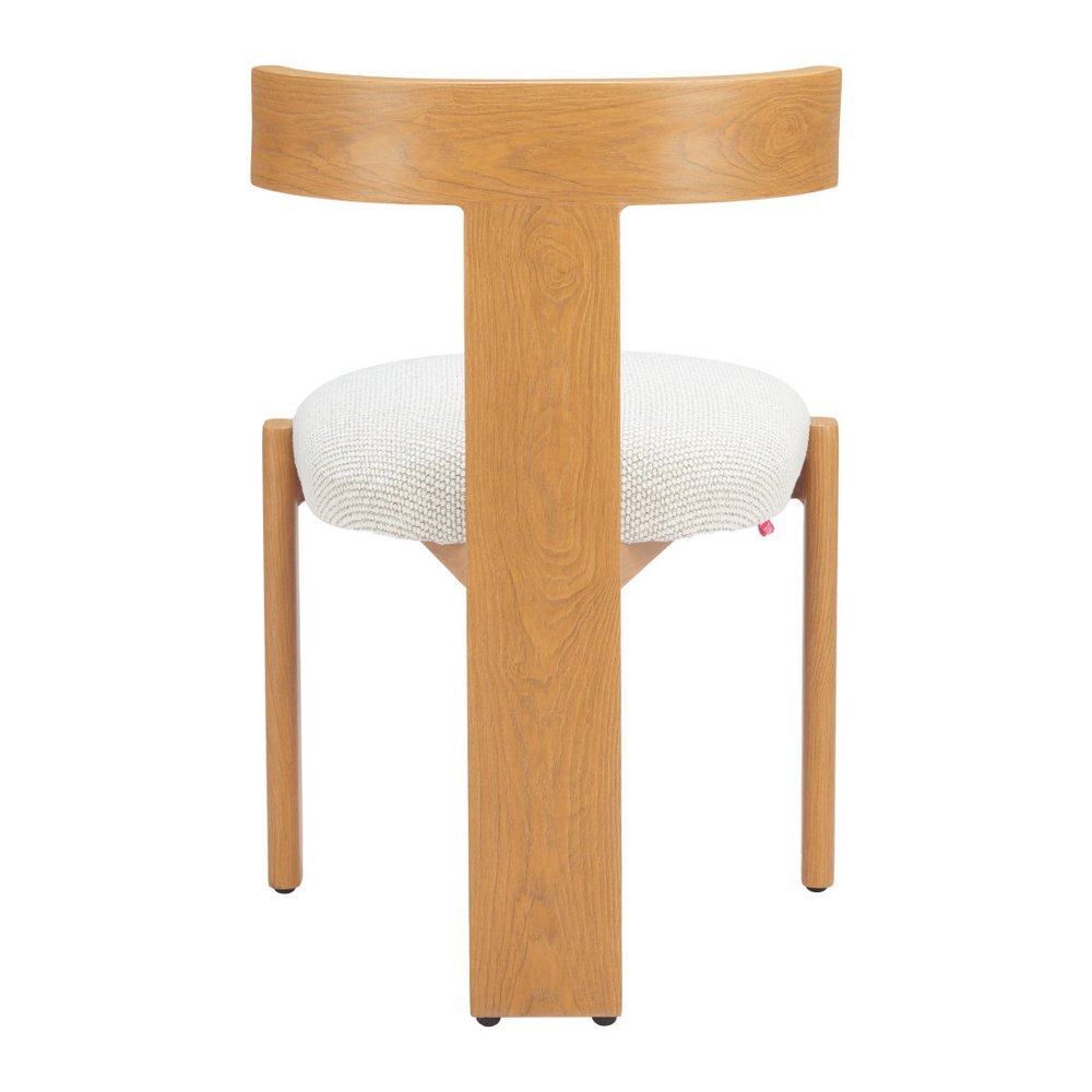 Beige And Natural Olefin And Aluminum Open Back Dining Side Chair — view 7