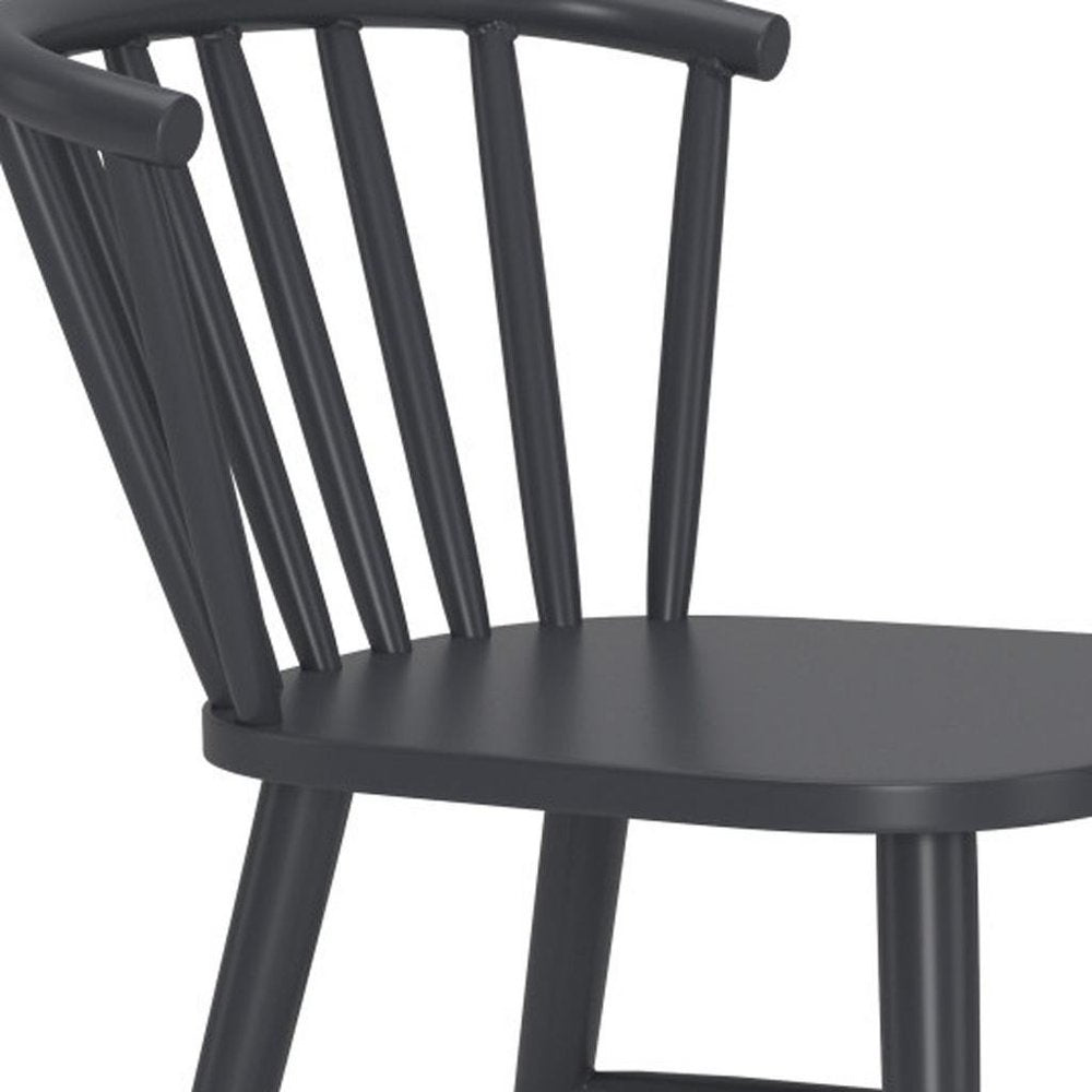 Black Aluminum Windsor Back Dining Side Chair HomeRoots