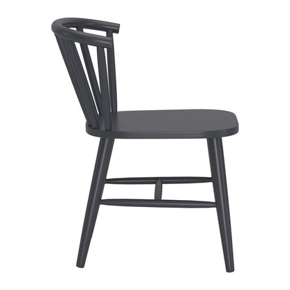 Black Aluminum Windsor Back Dining Side Chair HomeRoots