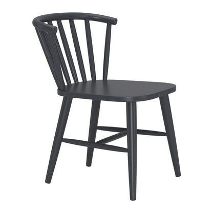 Black Aluminum Windsor Back Dining Side Chair HomeRoots