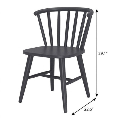 Black Aluminum Windsor Back Dining Side Chair HomeRoots