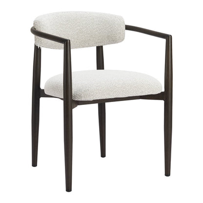 22" White Aluminum Outdoor Dining Chair HomeRoots