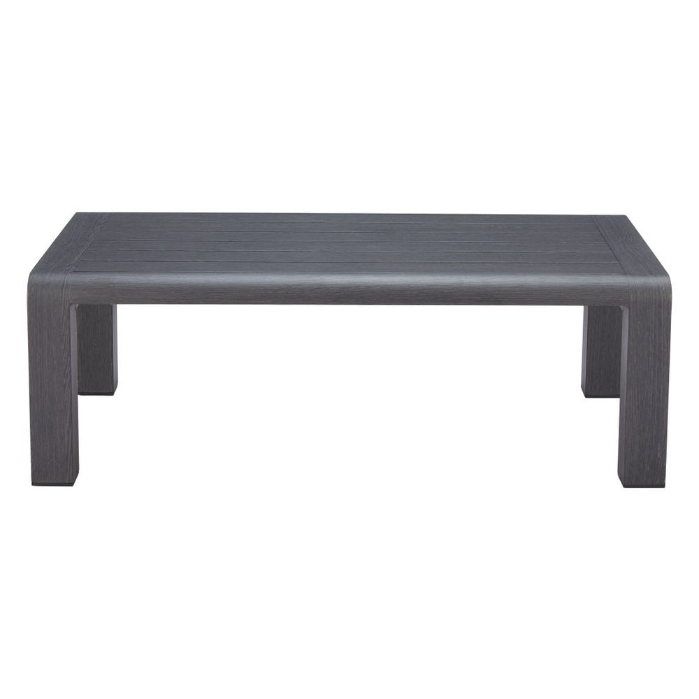 48" Black Aluminum Outdoor Coffee Table HomeRoots