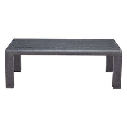 48" Black Aluminum Outdoor Coffee Table HomeRoots