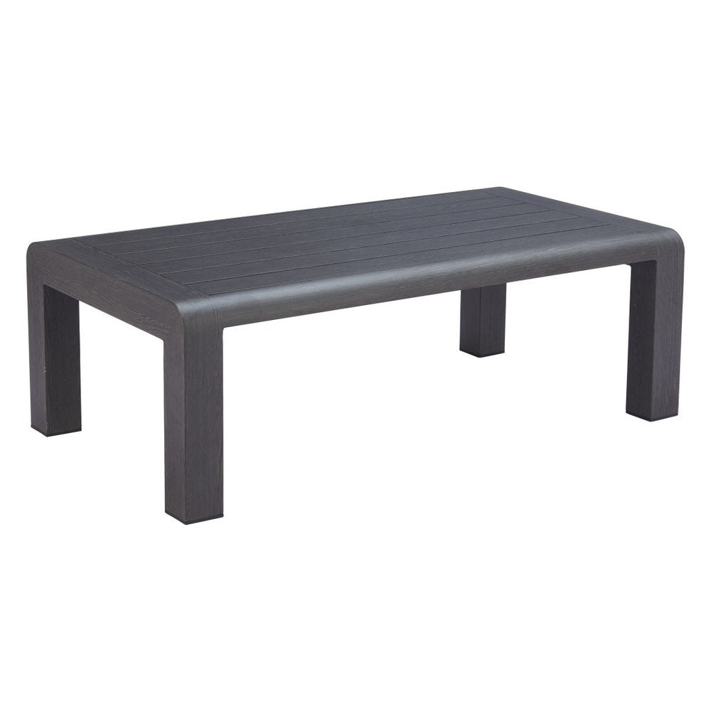 48" Black Aluminum Outdoor Coffee Table HomeRoots