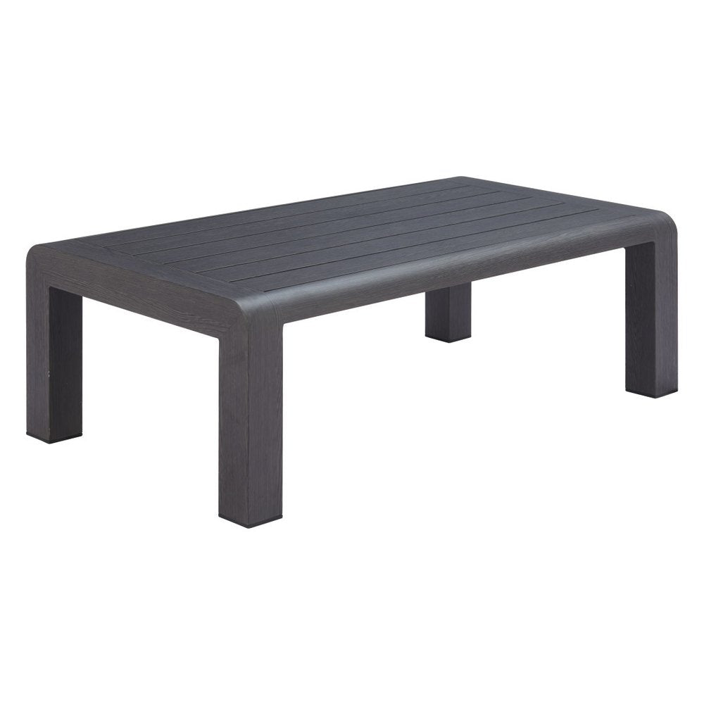 48" Black Aluminum Outdoor Coffee Table HomeRoots