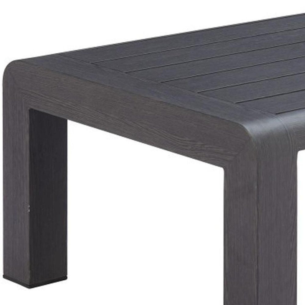 48" Black Aluminum Outdoor Coffee Table HomeRoots