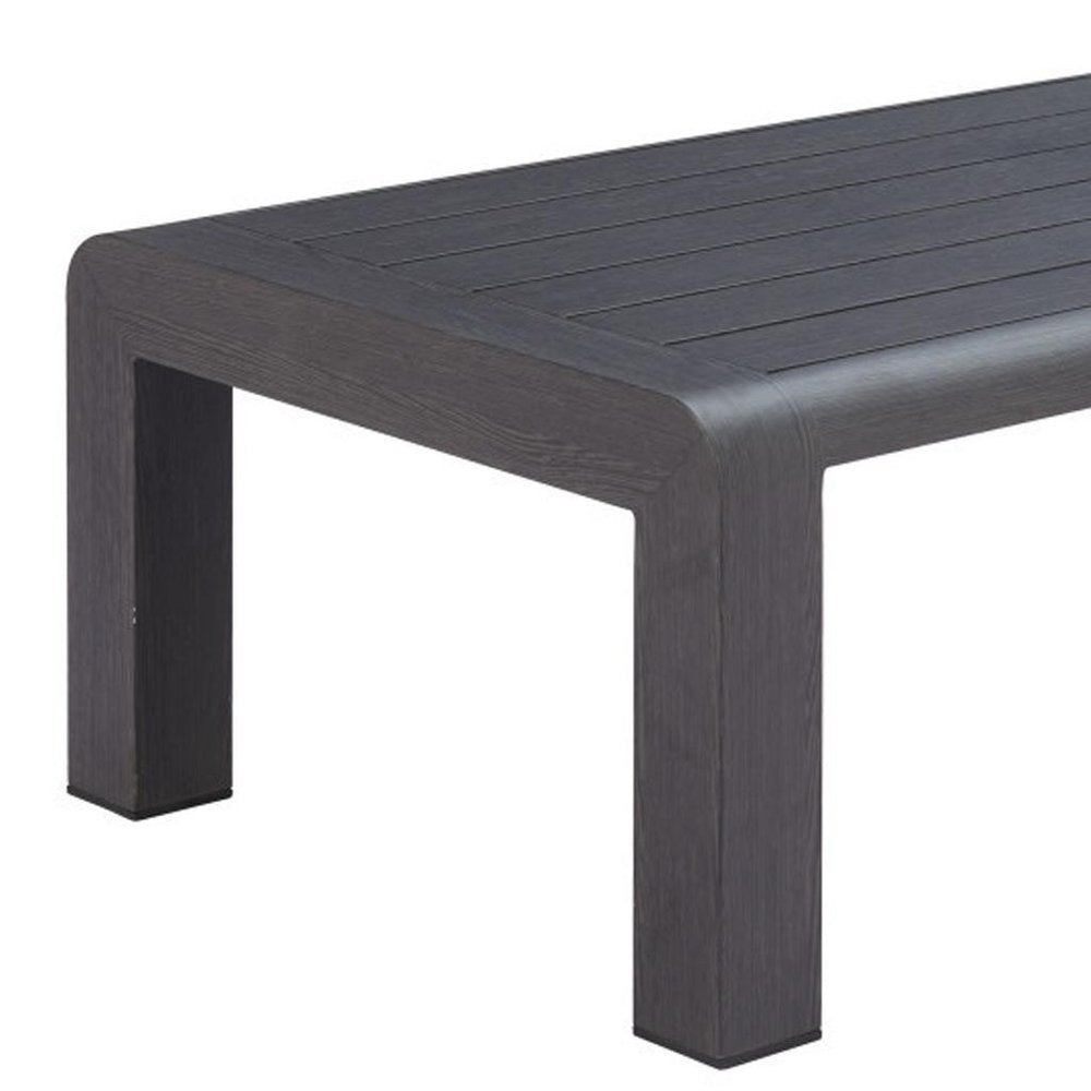 48" Black Aluminum Outdoor Coffee Table HomeRoots