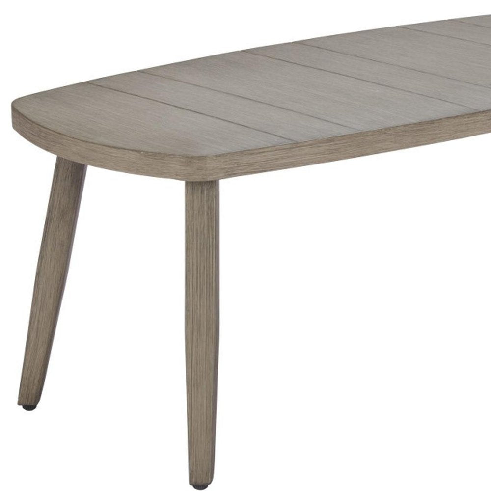 43" Brown Aluminum Outdoor Coffee Table HomeRoots