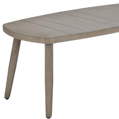 43" Brown Aluminum Outdoor Coffee Table HomeRoots