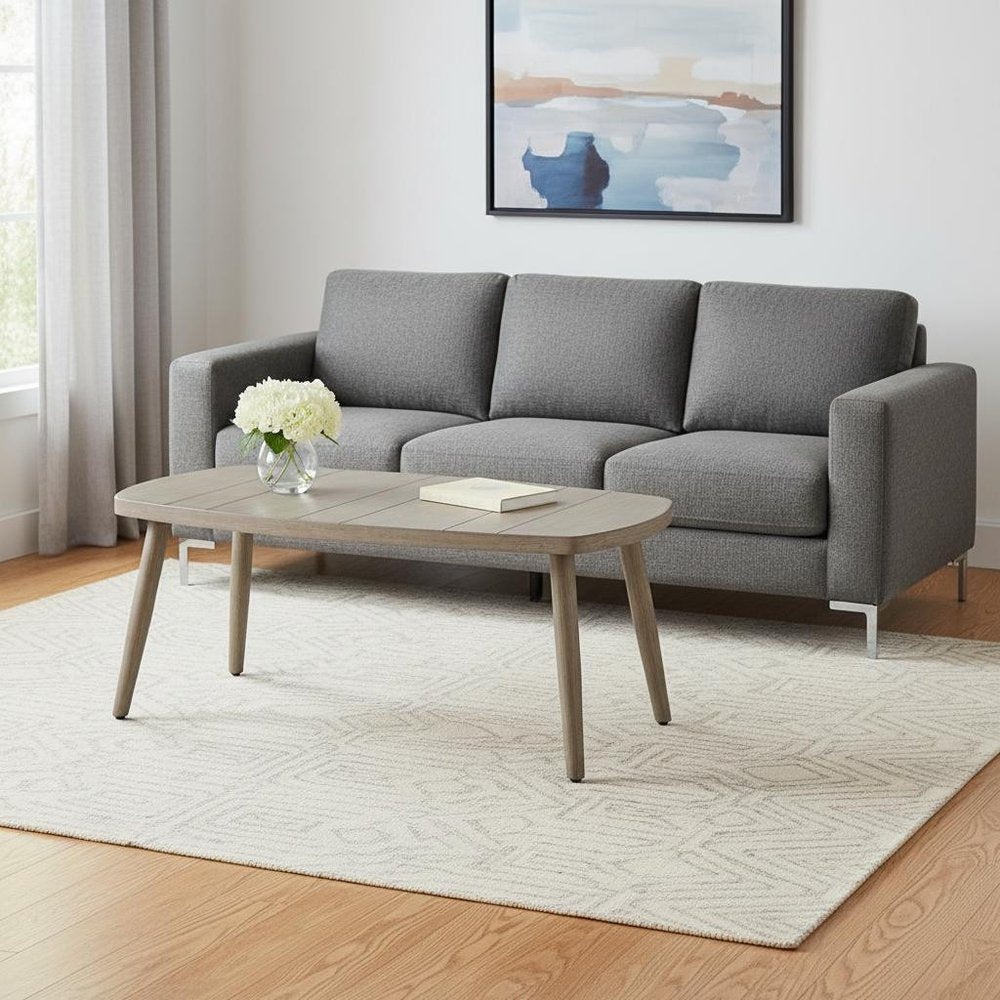 43" Brown Aluminum Outdoor Coffee Table HomeRoots