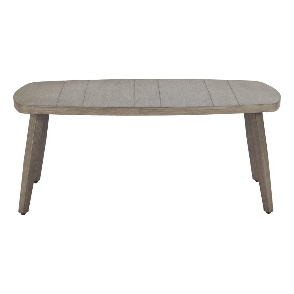 43" Brown Aluminum Outdoor Coffee Table HomeRoots