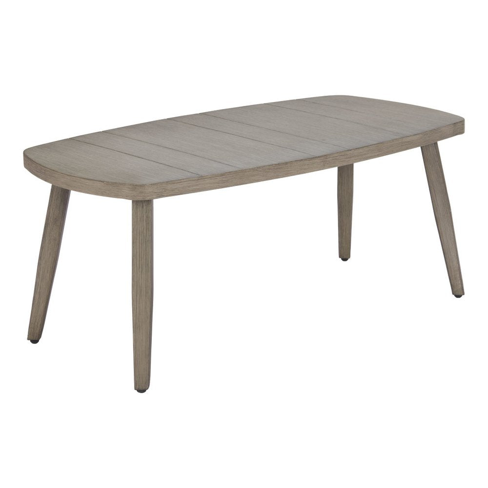 43" Brown Aluminum Outdoor Coffee Table HomeRoots