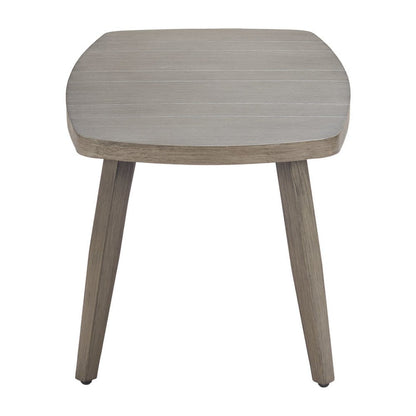 43" Brown Aluminum Outdoor Coffee Table HomeRoots