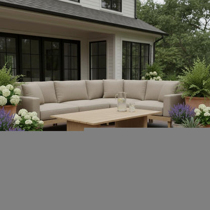 48" Natural Aluminum Outdoor Coffee Table HomeRoots