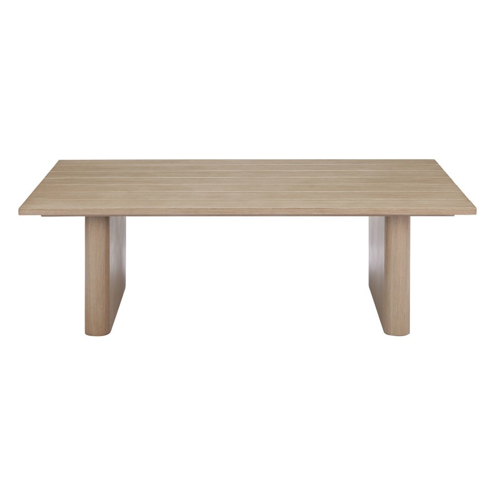 48" Natural Aluminum Outdoor Coffee Table HomeRoots