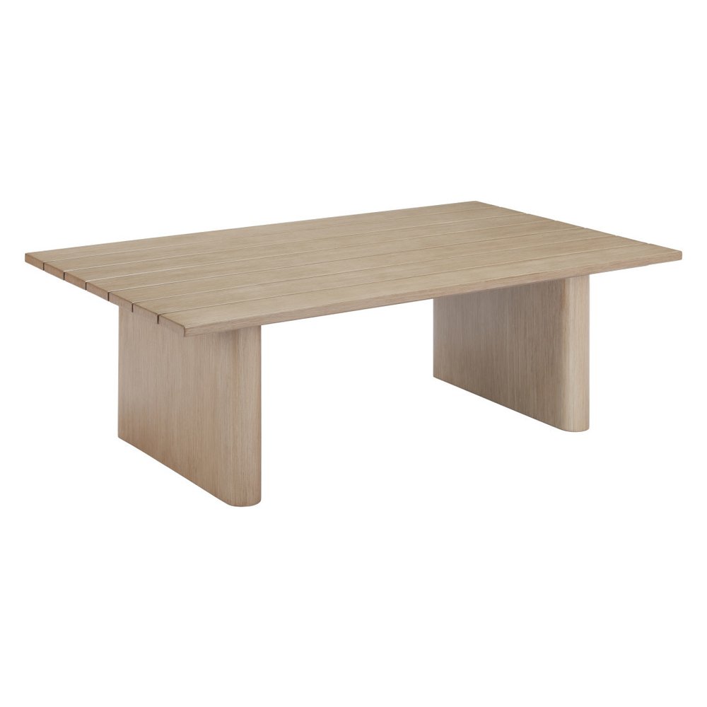 48" Natural Aluminum Outdoor Coffee Table HomeRoots