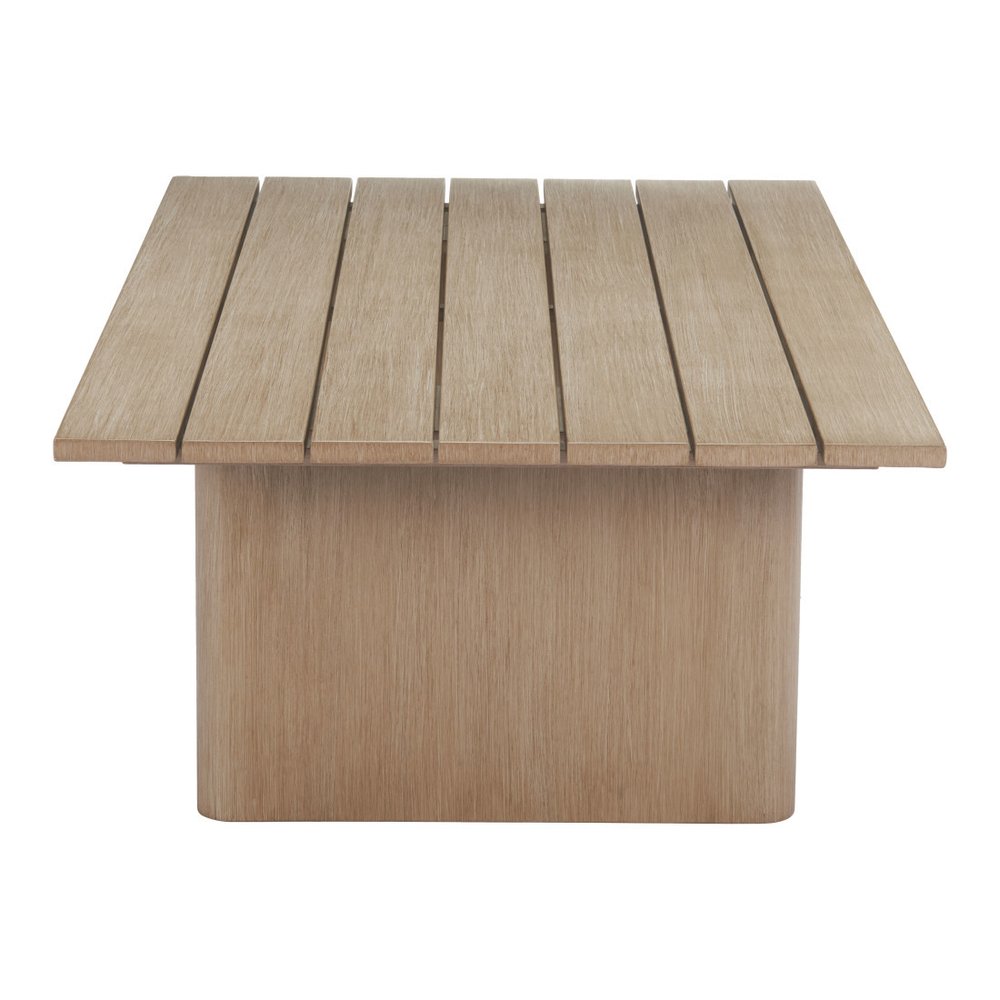 48" Natural Aluminum Outdoor Coffee Table HomeRoots