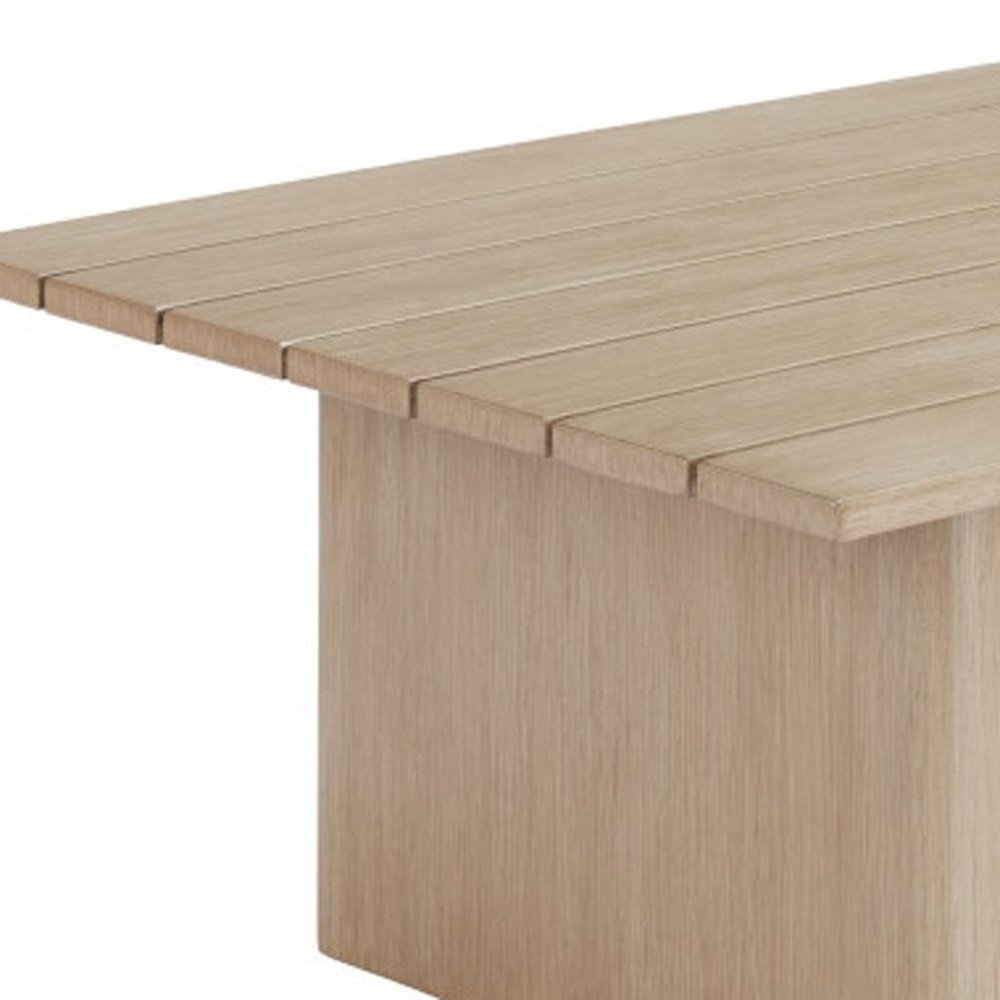 48" Natural Aluminum Outdoor Coffee Table HomeRoots
