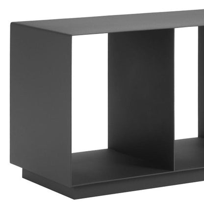 36" Charcoal Aluminum Outdoor Coffee Table HomeRoots