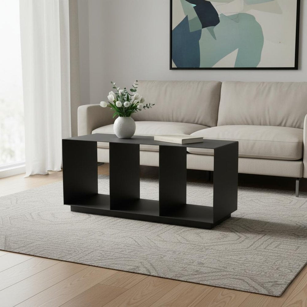36" Charcoal Aluminum Outdoor Coffee Table HomeRoots
